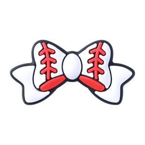 White Baseball Bow