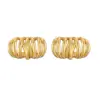 1 Pair Casual Vintage Style Twist Plating Braid Copper 18k Gold Plated Ear Cus