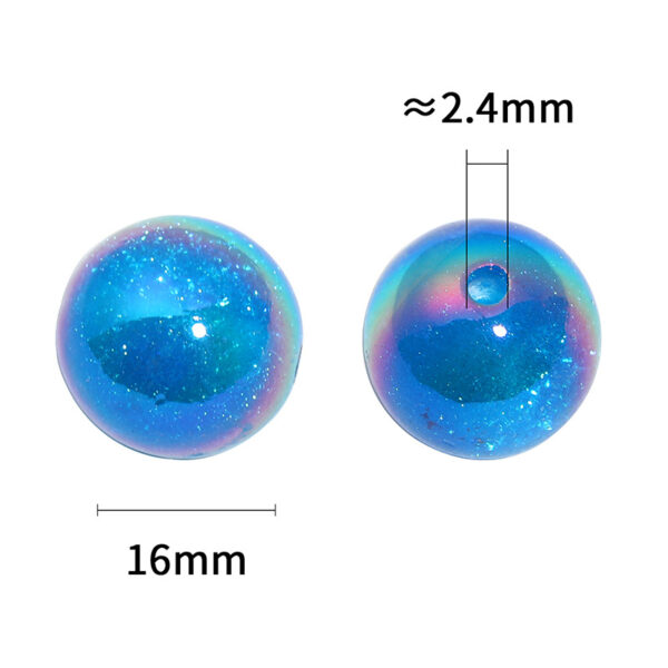 Wholesale 16mm translucent, finely shimmering galaxy beads, stylish and simple cat's eye beaded bracelet