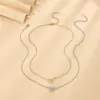 Wholesale Fashion Circle Square Copper Plating Hollow Out Inlay Zircon Pendant Necklace 1 Piece