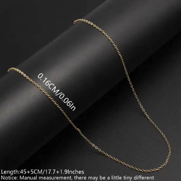 Wholesale Jewelry Simple Style Solid Color 304 Stainless Steel Gold Plated Necklace
