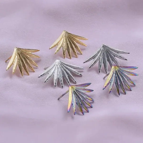 Wholesale PVD Coated Real Gold Plated 18K Gold Flower Butterfly 304 Stainless Steel Simple Style Waterproof Non Tarnish Ear Studs