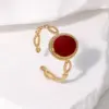 oly-f026ab7f9ca82feefe682ae66a90504d Wholesale PVD Coated Real Gold Plated 18K Gold Geometric 304 Stainless Steel Vintage Style Simple Style IG Style Waterproof Non Tarnish Open Rings