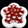 Wholesale Santa Claus steamed bun beads, hand-painted beads, loose beads, string beads