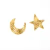 Wholesale PVD Coated Real Gold Plated 18K Gold Star Moon 304 Stainless Steel IG Style Nordic Style African Style Waterproof Non Tarnish 304 Stainless Steel Lobster Trigger Clasp Closure Pendant Necklace