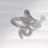 Wholesale Retro Snake Stainless Steel Open Ring 1 Piece