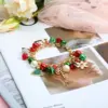 Wholesale Fashion Snowflake Alloy Pearl Plating Inlay Rhinestones Bracelets