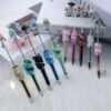 Wholesale Creative DIY Flower Beaded Pen Handmade Hanging Drill Beaded Ballpoint Pen Flower Diamond Pen Gift Cross-border Hot Sale