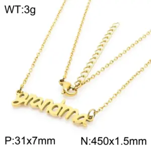 Gold Necklace Kn281814-LX