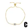 Wholesale Fashion Eye Copper 18k Gold Plated Zircon Bracelets In Bulk
