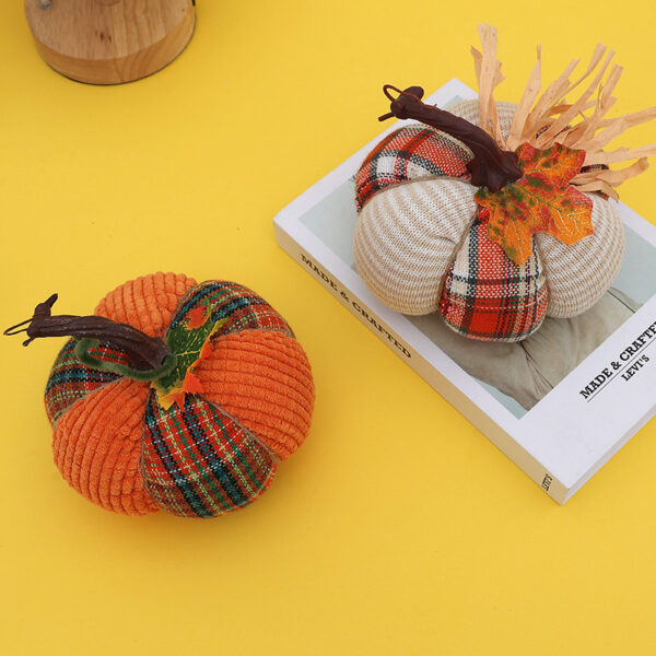 Wholesale Harvest Festival decoration props colorful fabric pumpkin ornaments