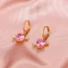 Fashion Vintage Heart Inlaid Zircon Arrow Copper Earrings Wholesale Nihaojewelry
