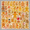 Wholesale 50pcs/pack Gingerbread Man Personality Cartoon Holiday Sticker