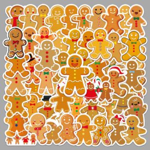 Wholesale 50pcs/pack Gingerbread Man Personality Cartoon Holiday Sticker