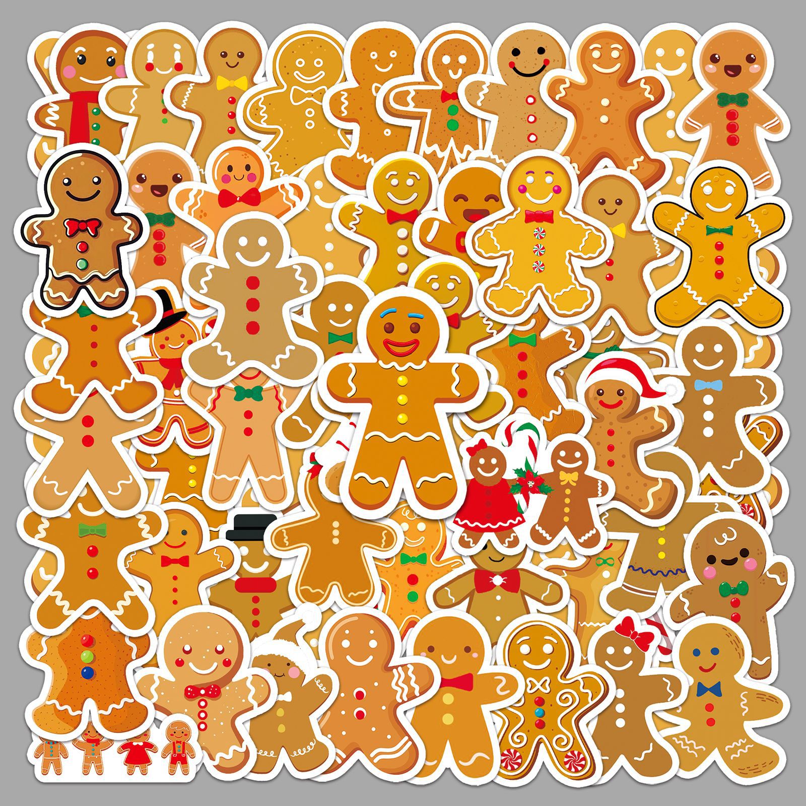 Wholesale Gingerbread Man Personality Cartoon Holiday Sticker
