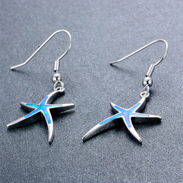 Wholesale AliExpress Hot Elegant Sexy Elongated Starfish Earrings Painted Oil Imitation Opel Women Earrings Women Earrings