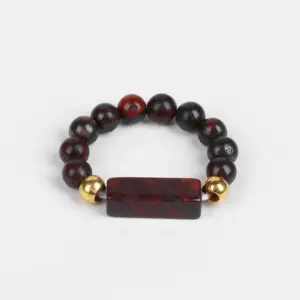 Bloodstone Bead Ring