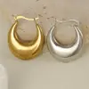 Wholesale PVD Coated Real Gold Plated Geometric 304 Stainless Steel Simple Style Commute Waterproof Non Tarnish Earrings