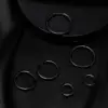 Wholesale PVD Coated Real Gold Plated Solid Color 304 Stainless Steel Simple Style Waterproof Non Tarnish Hoop Earrings