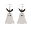Wholesale Bat Ghost Splicing Pendant Earrings Acrylic Double-Sided Earrings Earrings