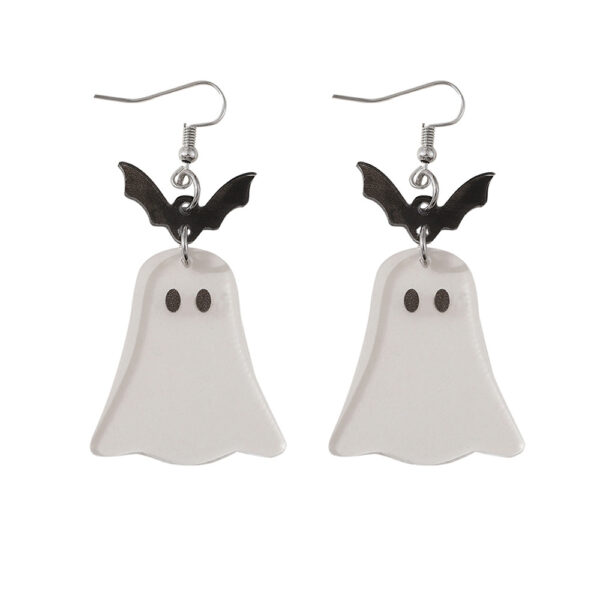 Wholesale Bat Ghost Splicing Pendant Earrings Acrylic Double-Sided Earrings Earrings