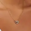 Wholesale Titanium Steel Gold Plated Simple Style Classic Style Plating Heart Shape Bracelets Necklace