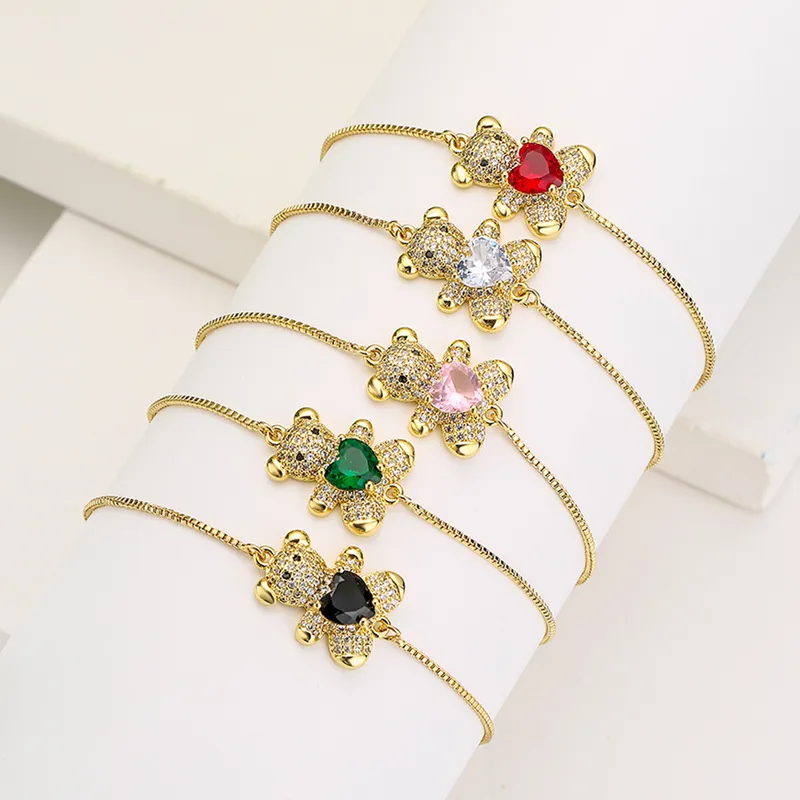 Wholesale Bear Copper Cute Fashion Bracelets