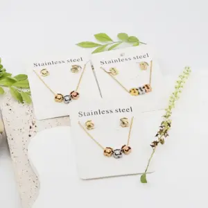 Wholesale Jewelry Casual Sweet Classic Style Dog 304 Stainless Steel Gold Plated Stainless Steel Jewelry Sets