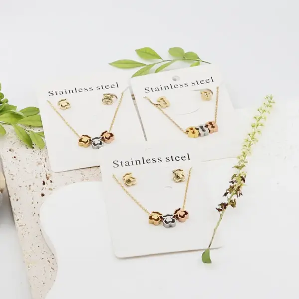 Wholesale Jewelry Casual Sweet Classic Style Dog 304 Stainless Steel Gold Plated Stainless Steel Jewelry Sets