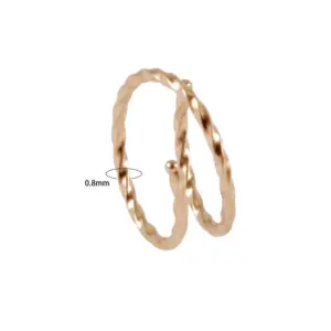 Twist-Rose Gold / 0.8X8MM