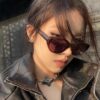 Wholesale 2024 new gm sunglasses women's retro cat's eye high-grade sunscreen fashion street shot small frame UV protection sunglasses