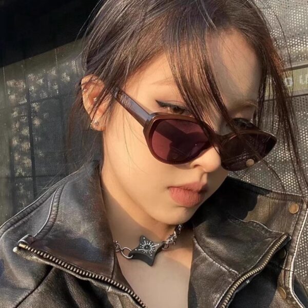 Wholesale 2024 new gm sunglasses women's retro cat's eye high-grade sunscreen fashion street shot small frame UV protection sunglasses