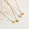 Wholesale Stainless Steel 18K Gold Plated Heart Letter Pendants Necklace Women's Casual Cute Style Jewelry All Seasons Versatile Accessory