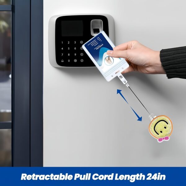 oly-f088e76aed406b5822c65f6ef9c1e7bd Wholesale New acrylic smiley face flower cute mini quicksand rocking retractable rotating badge clip easy pull buckle