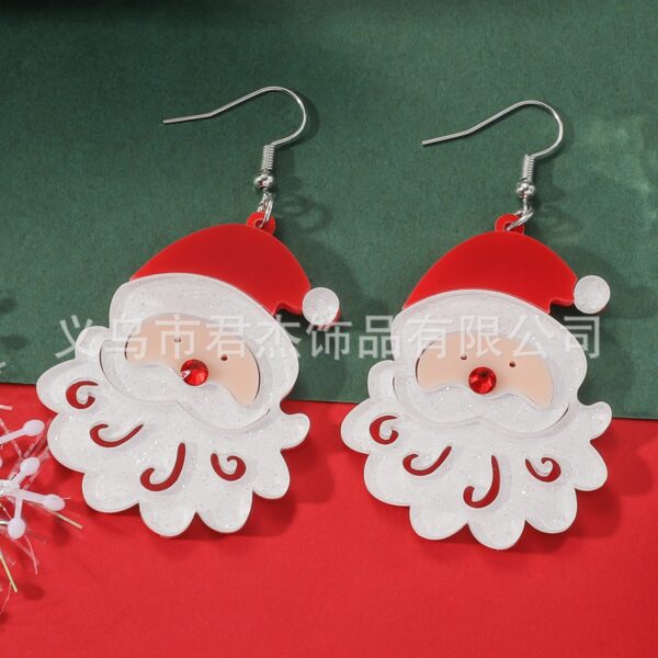 Wholesale Christmas Series Santa Claus Sock Snowman Acrylic Earrings