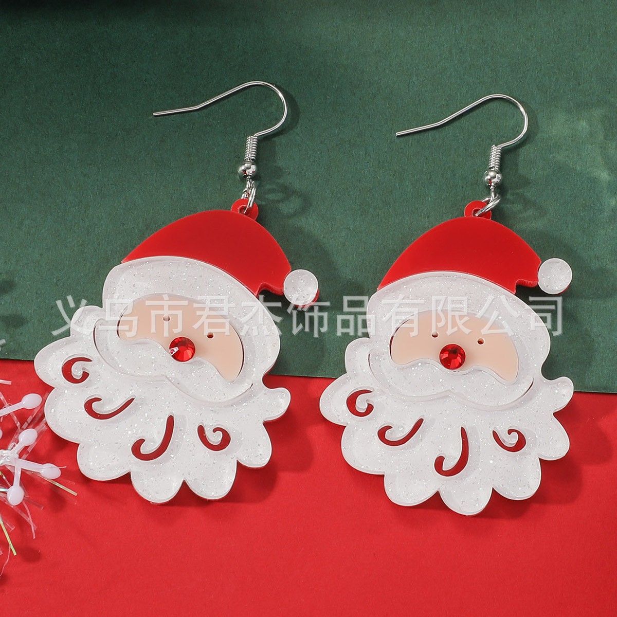 Wholesale Christmas Series Sock Snowman Acrylic Earrings