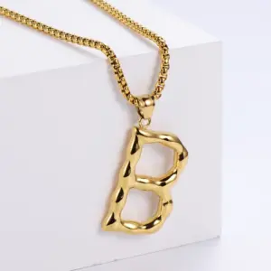 Wholesale Stainless Steel 18K Gold Plated Fashion Polishing Letter
