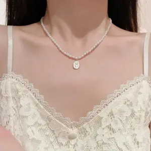 12# Necklace-White Flowers