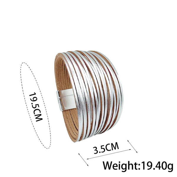 Wholesale Bohemian style multi-chain magnetic clasp bracelet