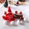 Wholesale Dollhouse1:12 Dollhouse model mini knitted hat stretch Christmas hat gift with Scarf model