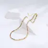 Wholesale Fashion Copper Plating 18k Gold Micro Inlay Color Zirconium Necklace