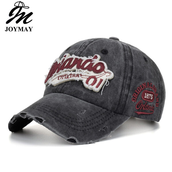 Wholesale Cross Border Washed Baseball Cap All Cotton Orlano Embroidered Letters Men Hat Cap AliExpress B905