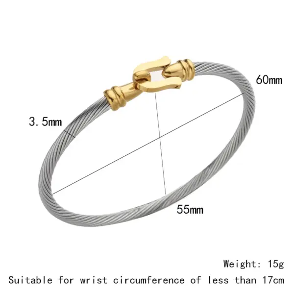 PVD Coated Real Gold Plated 18K Gold Geometric Stainless Steel Simple Style Classic Style Waterproof Non Tarnish 304 Stainless Steel Bangle