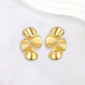 Wholesale 1 Pair Elegant Simple Style Printing Solid Color 304 Stainless Steel Ear Studs