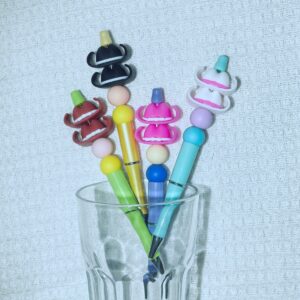 Wholesale Cross border hot sale New: New cowboy hat series silicone cartoon beads beaded factory