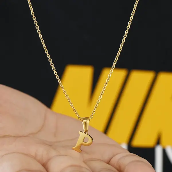 Wholesale Simple Style Letter Stainless Steel Plating Pendant Necklace