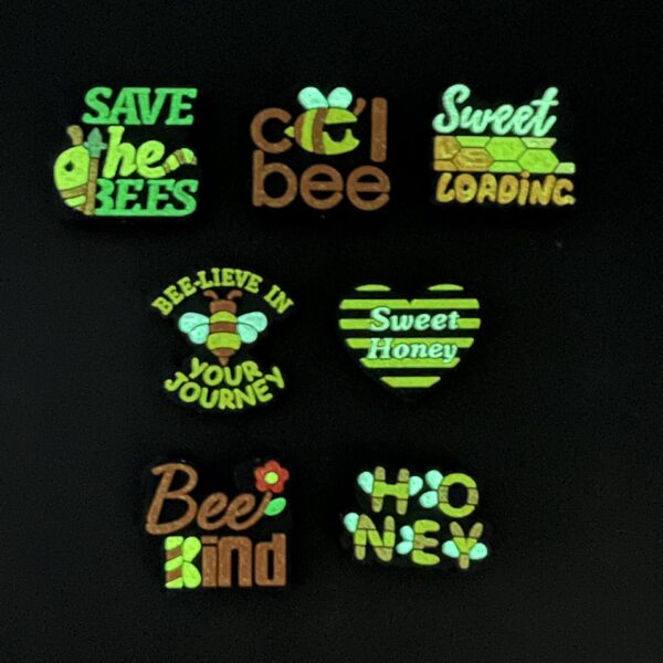 oly-f0b0c10e4bb9ddd60de56161b9a42183 Wholesale Cross-Border Luminous New Product Silicone Animal Bee DIY Beads Beaded Pen Pacifier Chain Luminous Loose Bead Accessories