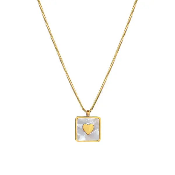 Wholesale PVD Coated Real Gold Plated Circle Letter Butterfly Titanium Steel Simple Style Waterproof Non Tarnish Necklace