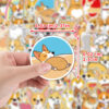 oly-f0b73e344f10e8ff106f12a12c3ff972 Wholesale 50 cute cartoon corgi dog notebook doodle stickers