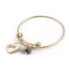 Wholesale PVD Coated 18K Gold Plated Heart Stainless Steel Waterproof Non Tarnish 304 Stainless Steel